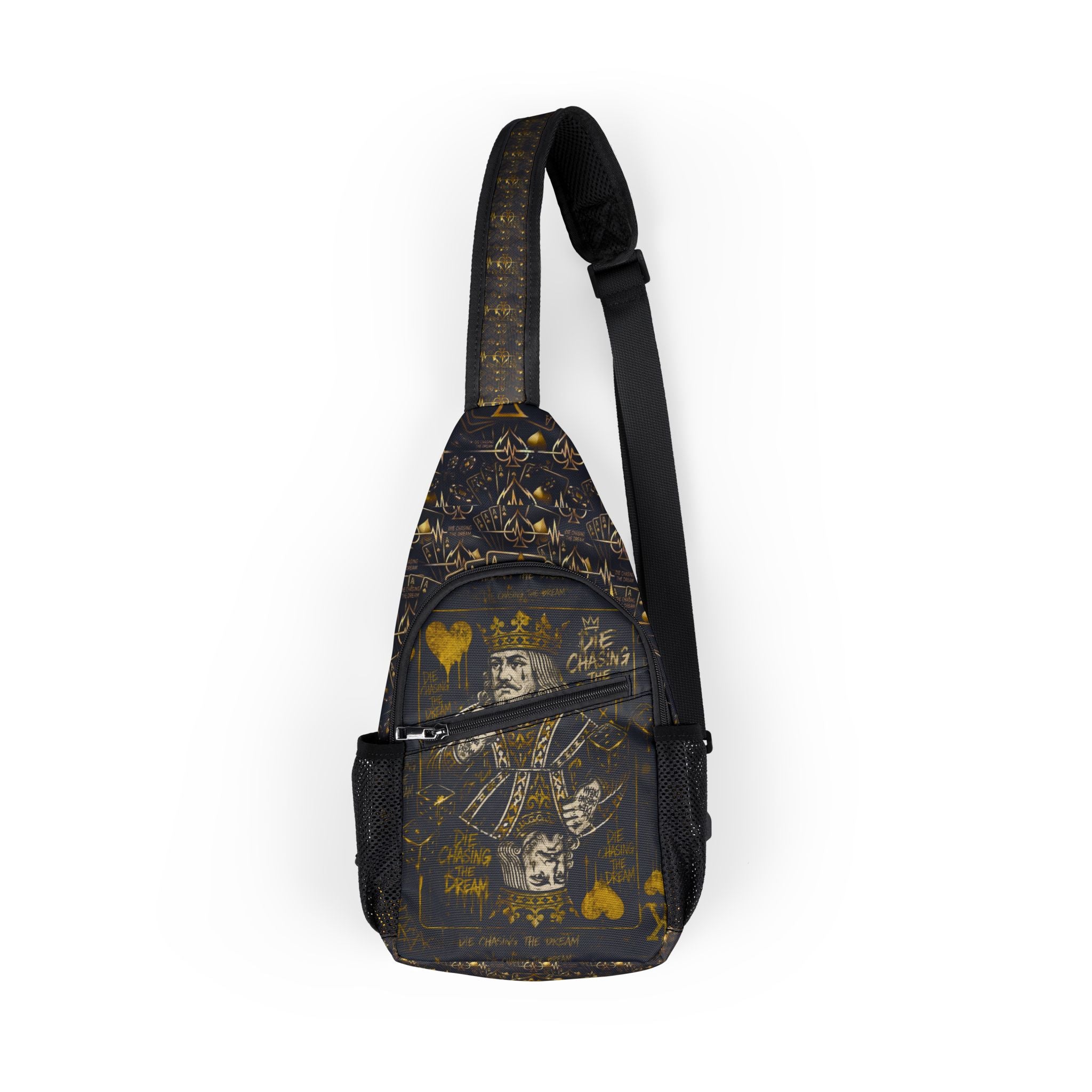 Ace of Hearts Chest Bag — Gothic Playing Card Sling Pack