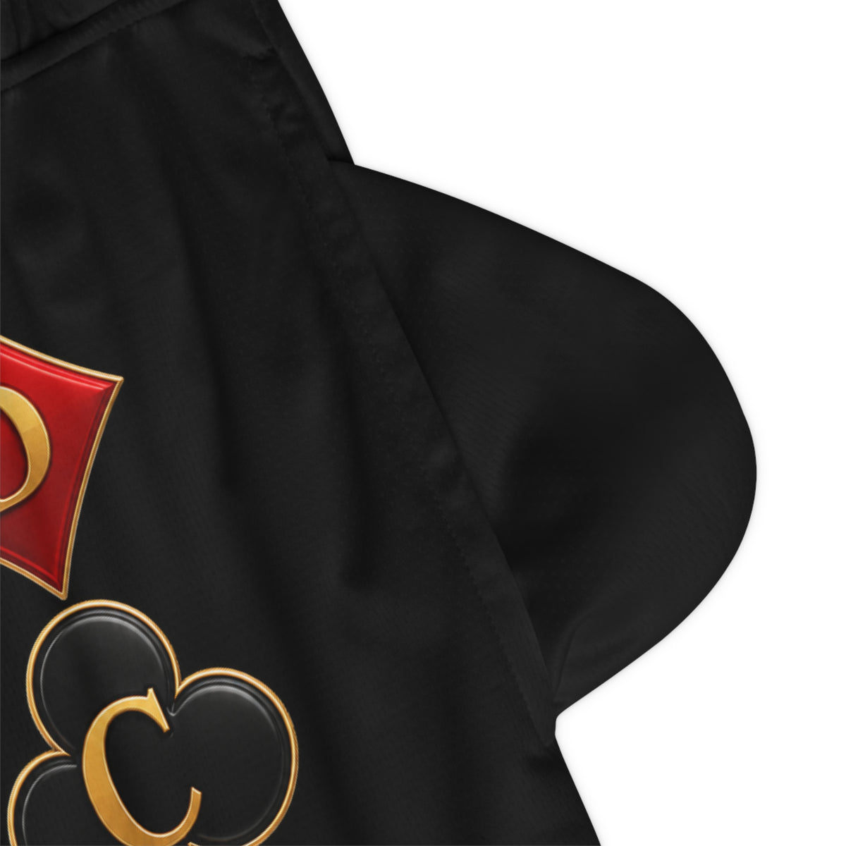 Playing Card Suit Basketball Shorts — DCT Vertical Emblem
