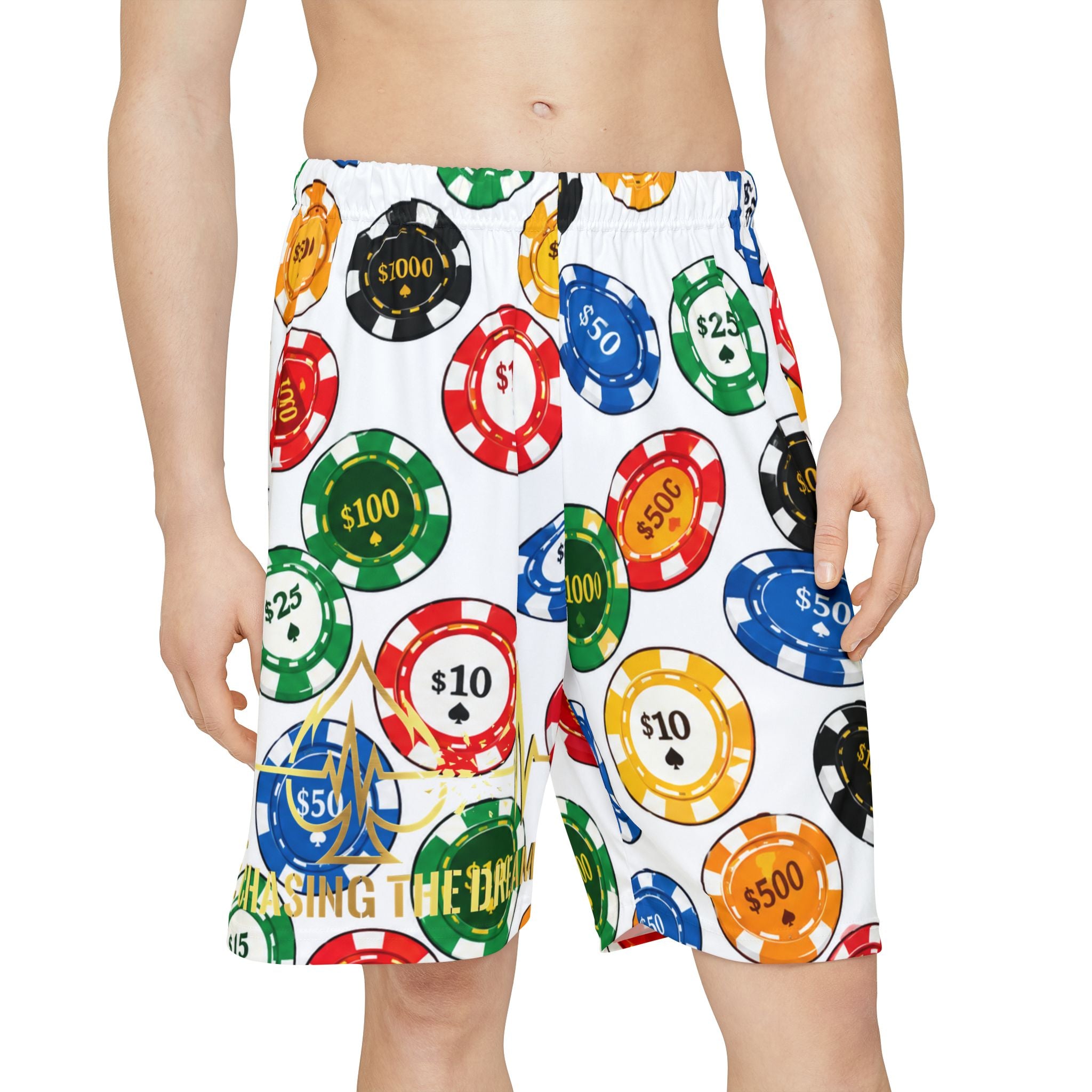 Poker Chips Sports Shorts