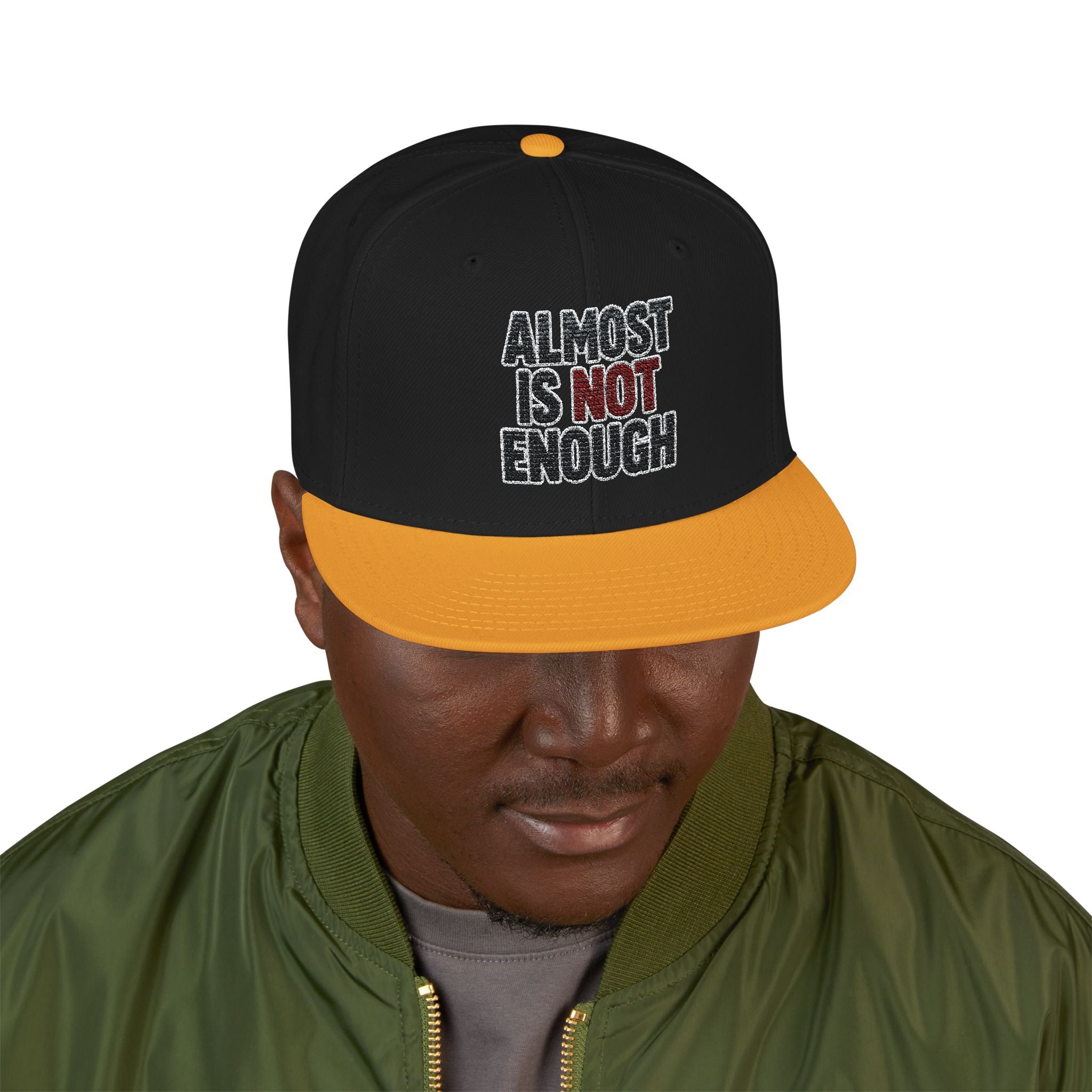 Almost Is Not Enough Embroidered Streetwear Cap
