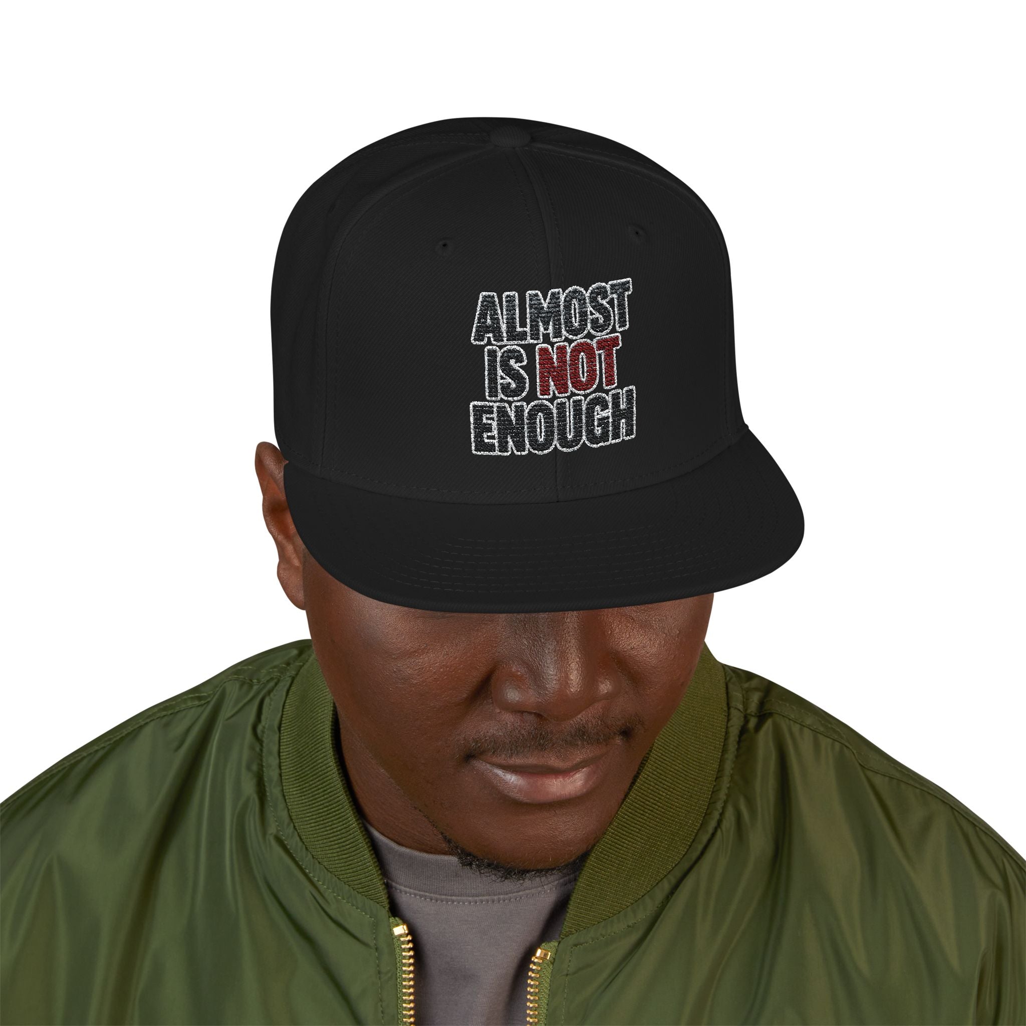 Almost Is Not Enough Embroidered Streetwear Cap