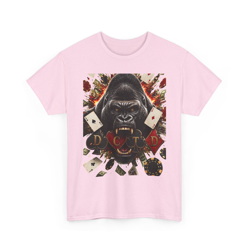 Gorilla Ace Graphic Tee — Playing Cards & Wild King Design