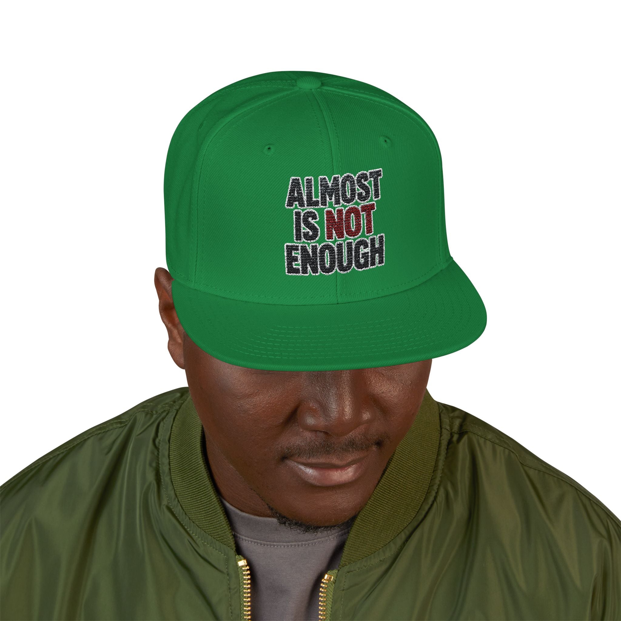 Almost Is Not Enough Embroidered Streetwear Cap