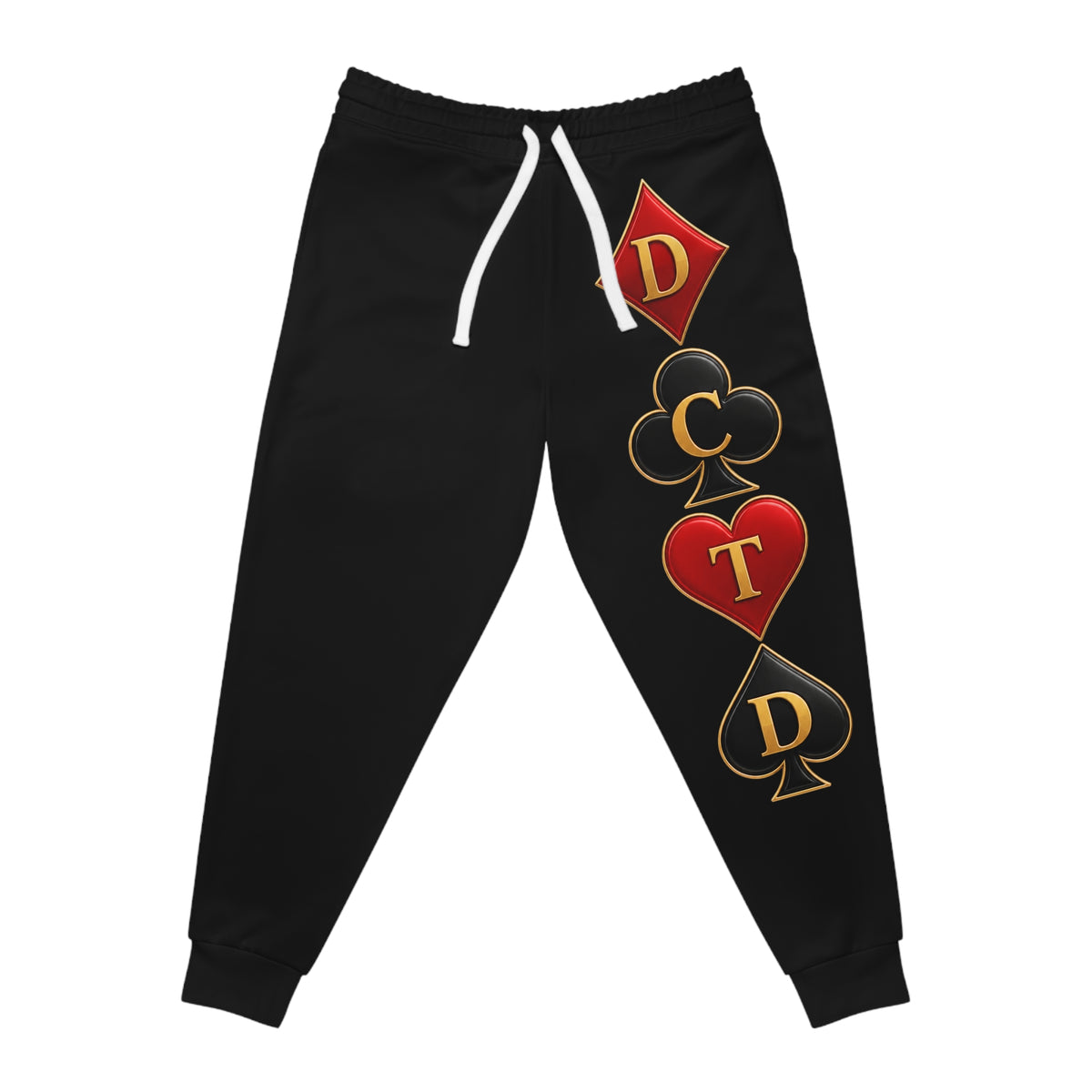 All Suit Joggers – D C T D Playing Card Symbols Athletic Pants