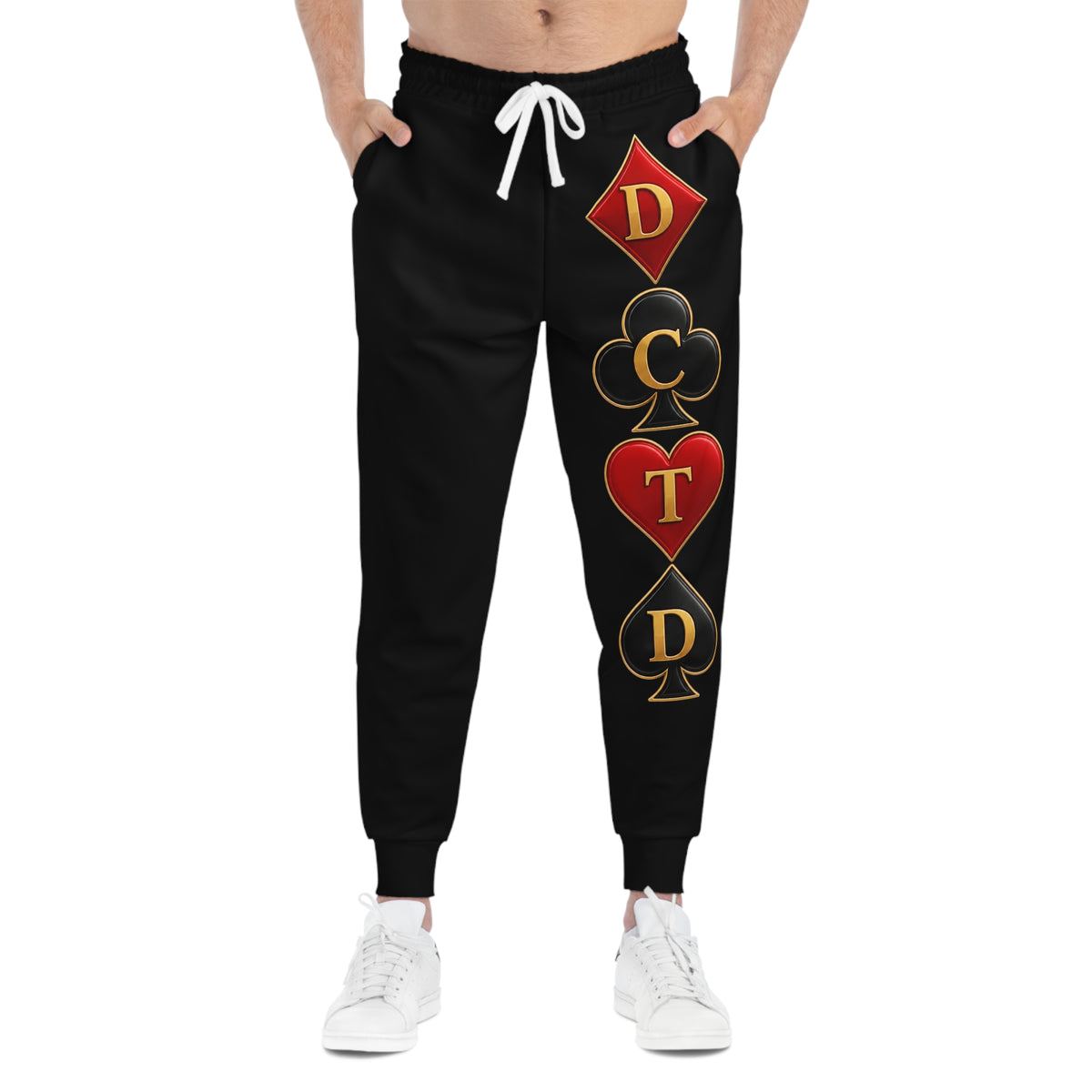 All Suit Joggers – D C T D Playing Card Symbols Athletic Pants