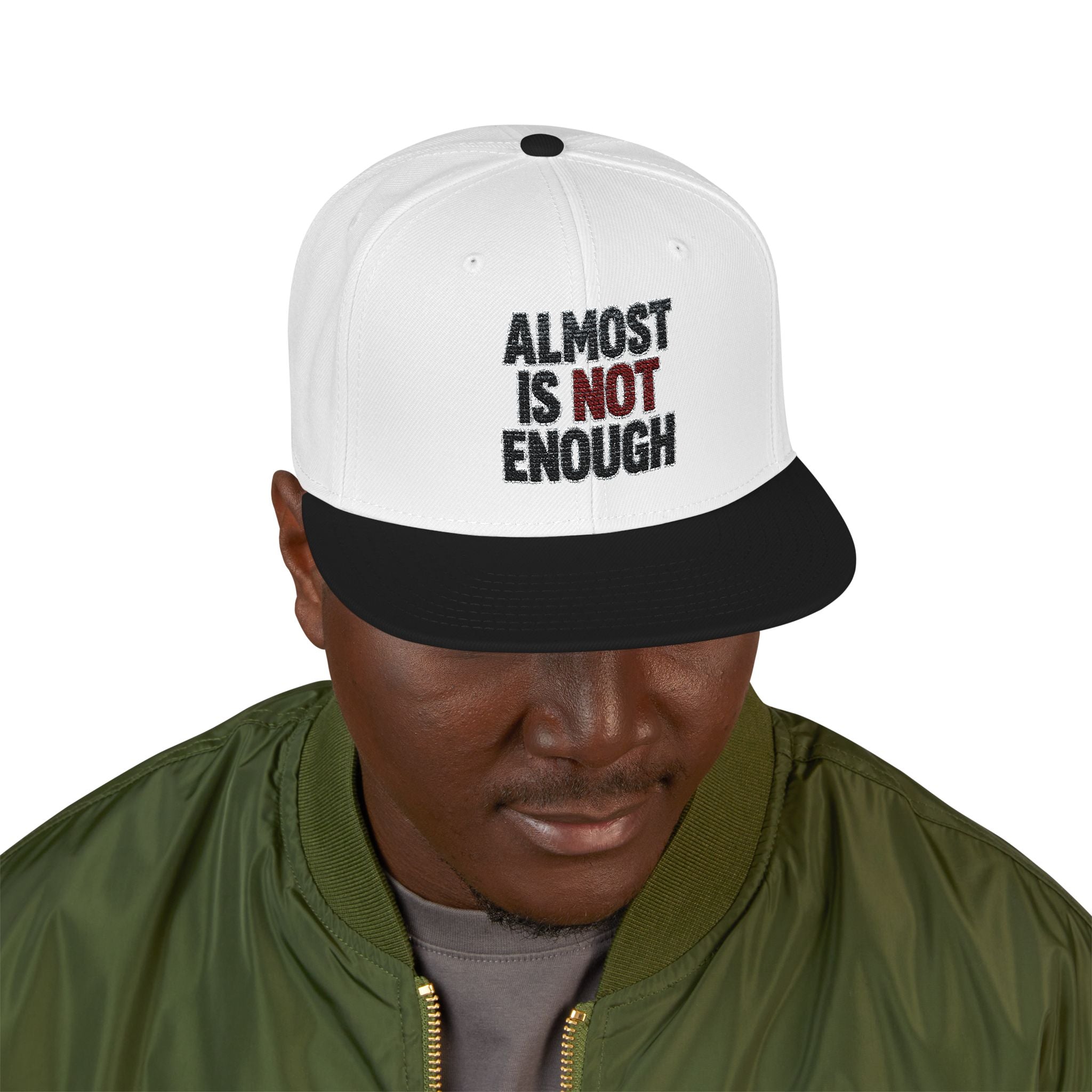 Almost Is Not Enough Embroidered Streetwear Cap