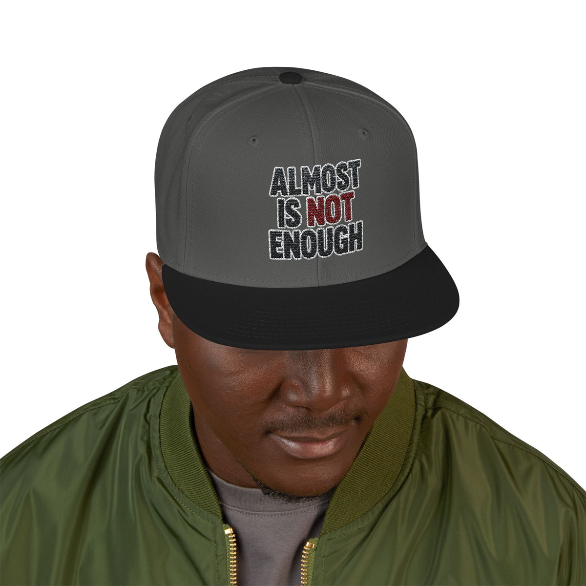 Almost Is Not Enough Embroidered Streetwear Cap
