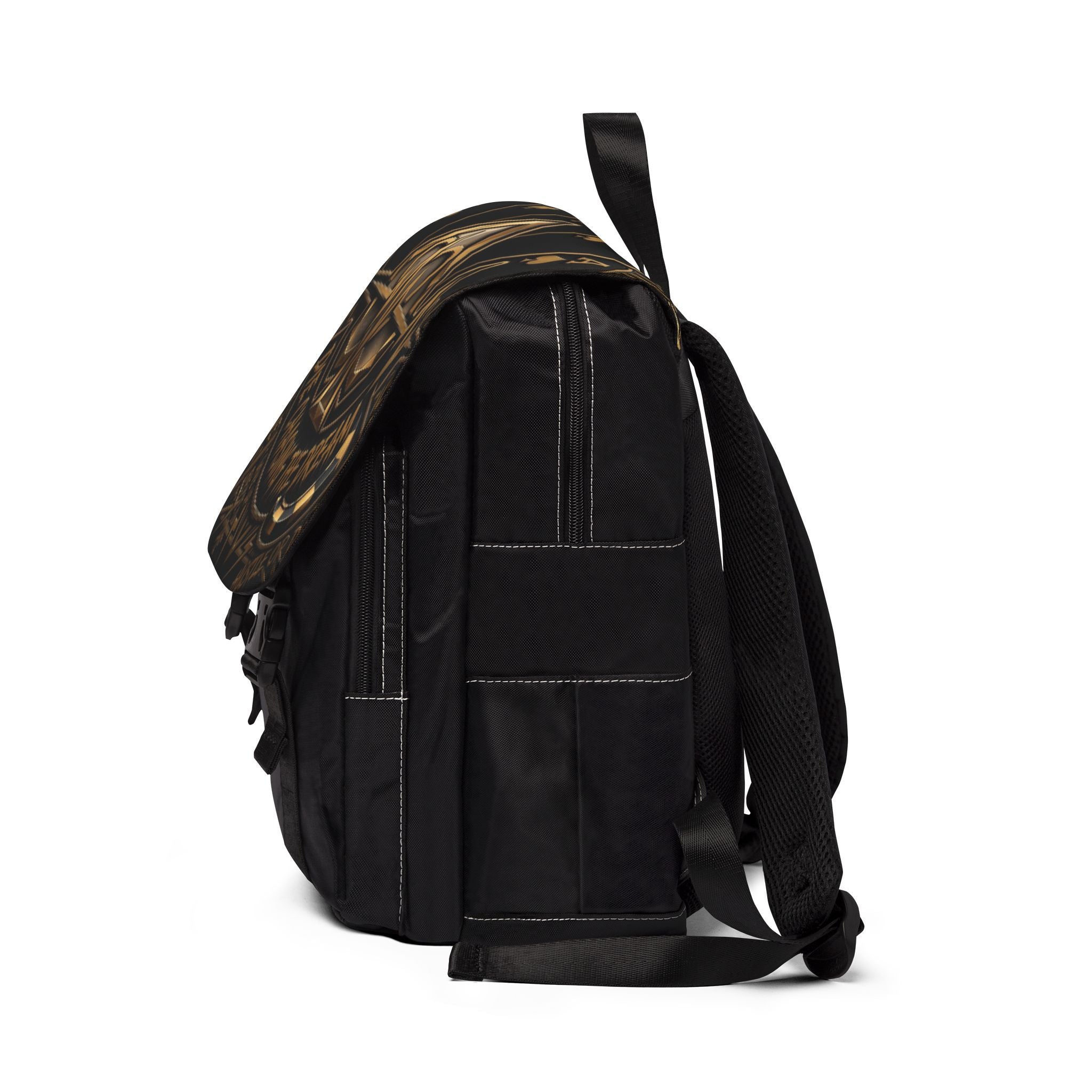Motivational 'Chase the Dream' Leather-Accent Backpack
